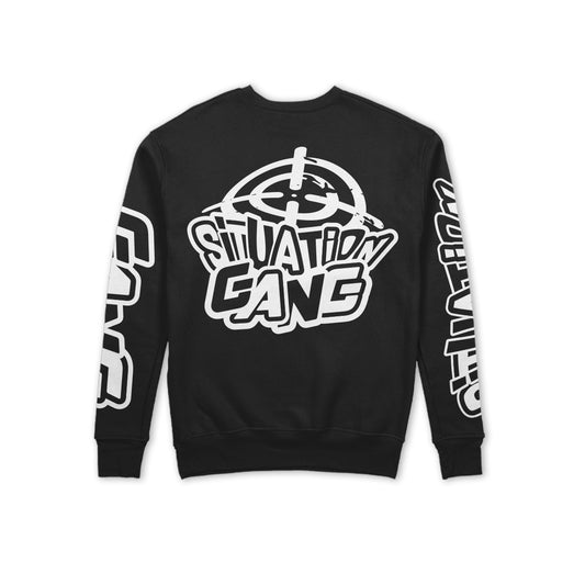 Front (Black & White) Situation Gang Sweatshirt