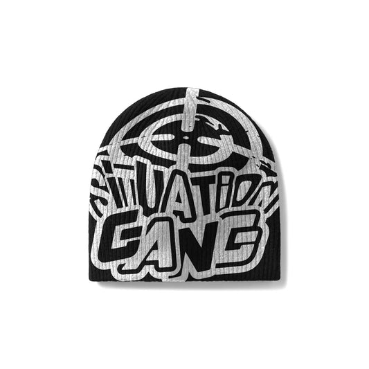 (Black & White)Situation Gang Beanie